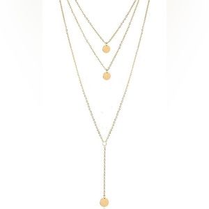 Round Pendant Layered Necklace Set